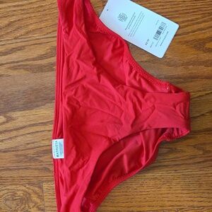 Athleta Red Swim Bottom